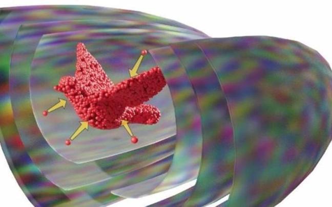 El uso de ondas de sonido permite crear un campo de presión para imprimir partículas.