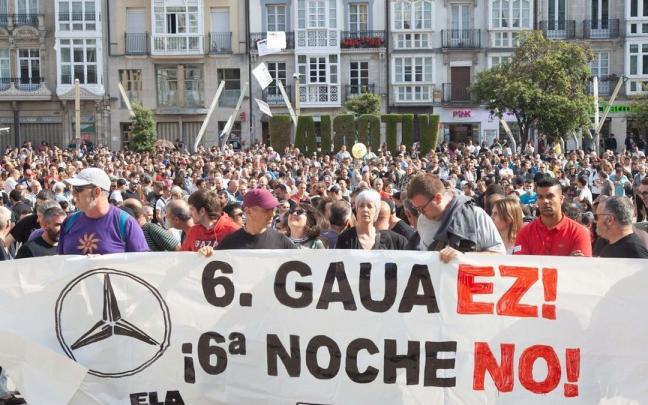 Movilización de ELA, LAB y ESK en la jornada de huelga del pasado día 22.