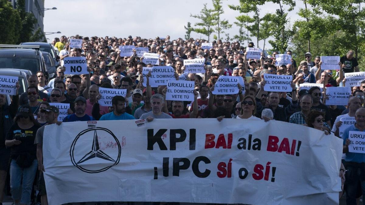 Manifestacion de trabajadores de Mercedes