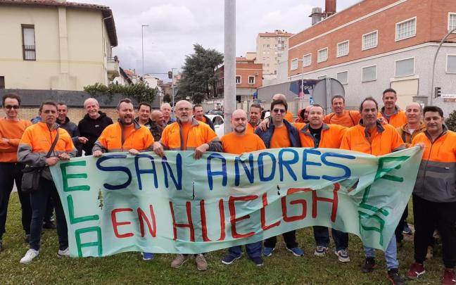 Trabajadores de la empresa Solidus San Andrés en huelga. Trabajadores de la empresa Solidus San Andrés en huelga.