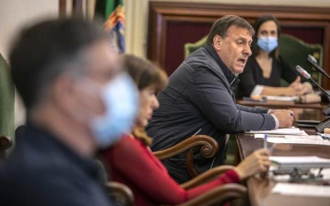 El concejal Labairu, en una imagen captada en una sesión anterior.