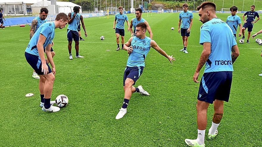 Imagen de un entrenamiento en las instalaciones de Zubieta, este verano. | FOTO: ARNAITZ RUBIO