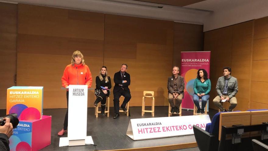 La consejera Ollo en su intervención.