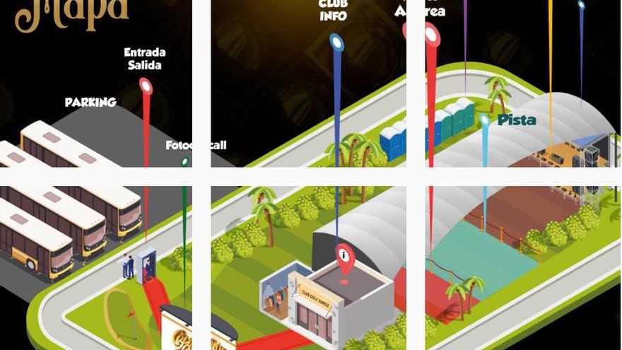 Recreación del espacio festivo publicado por la empresa organizadora en Instagram