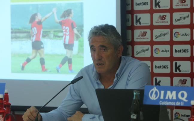 Joseba Agirre, en una comparecencia en Lezama en 2019 Joseba Agirre, en una comparecencia en Lezama en 2019