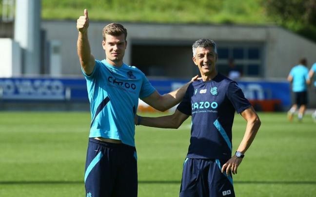 Primer entrenamiento de Alexander Sorloth a su vuelta a la Real Sociedad Primer entrenamiento de Alexander Sorloth a su vuelta a la Real Sociedad