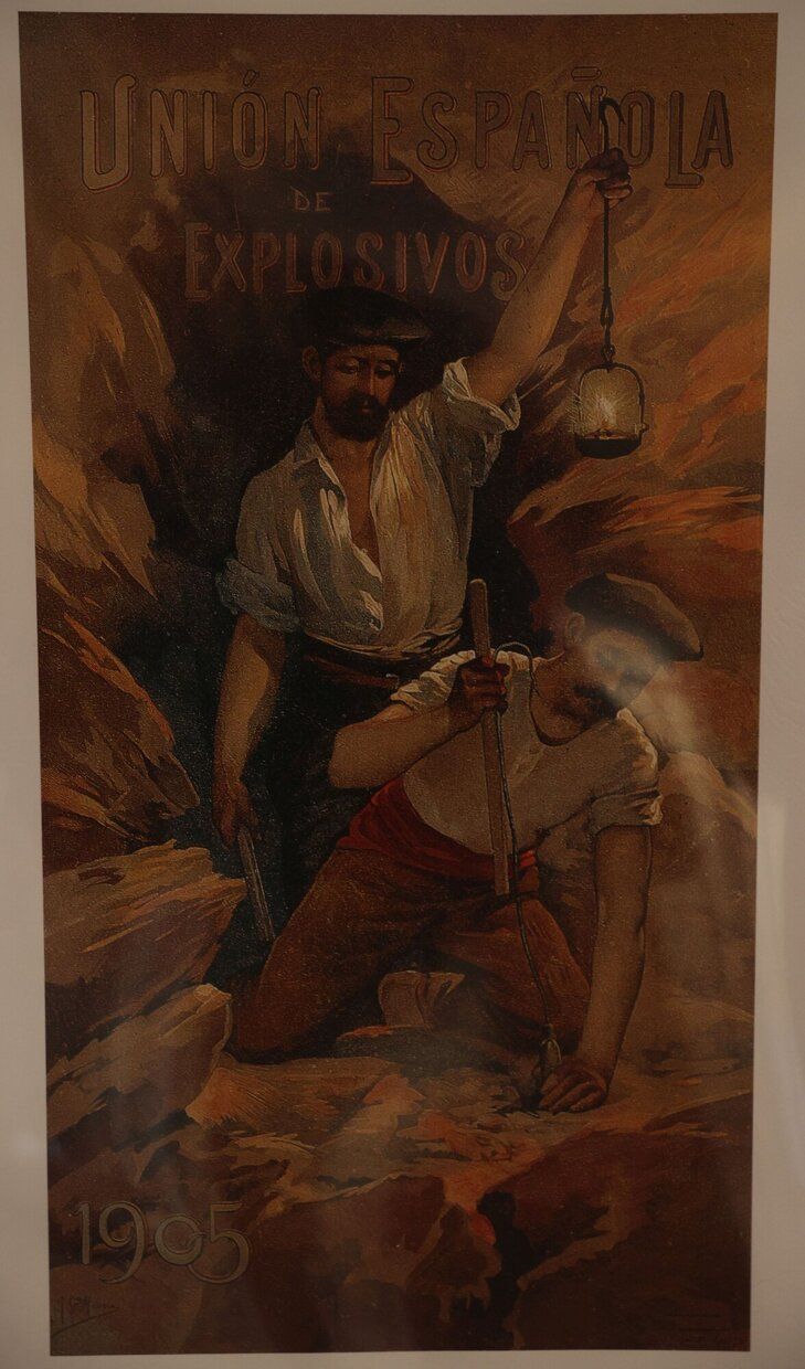 1905: Dos mineros sin ningún tipo de protección.