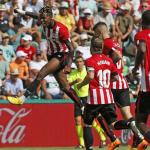 Nico Williams celebra su gol, el tercero del Athletic. Nico Williams celebra su gol, el tercero del Athletic.