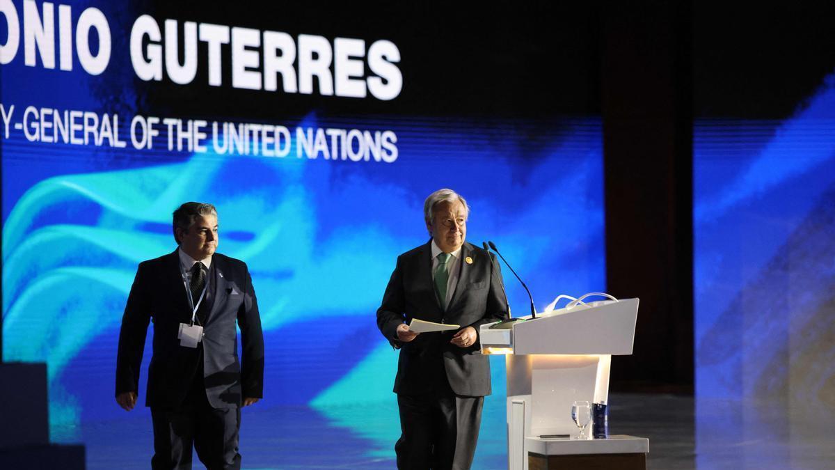 António Guterres interviene en la COP27.