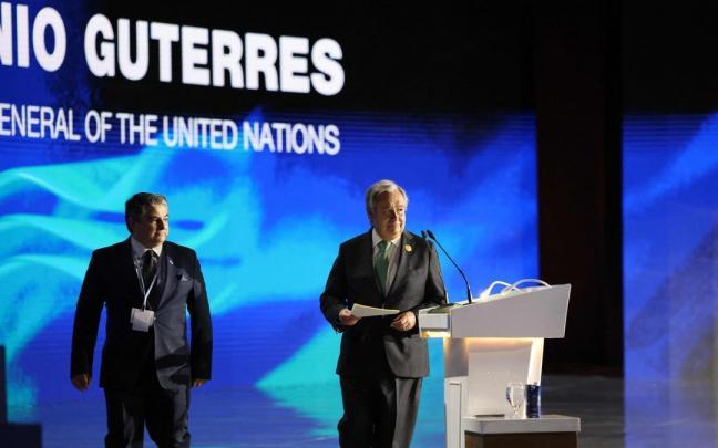 Ant&oacute;nio Guterres interviene en la COP27.