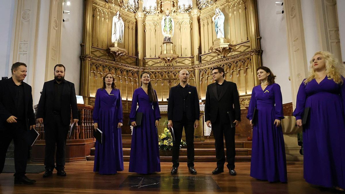 Concierto del coro ucraniano Sophia Chamber Choir en la parroquia de Alza de Donostia la semana pasada.