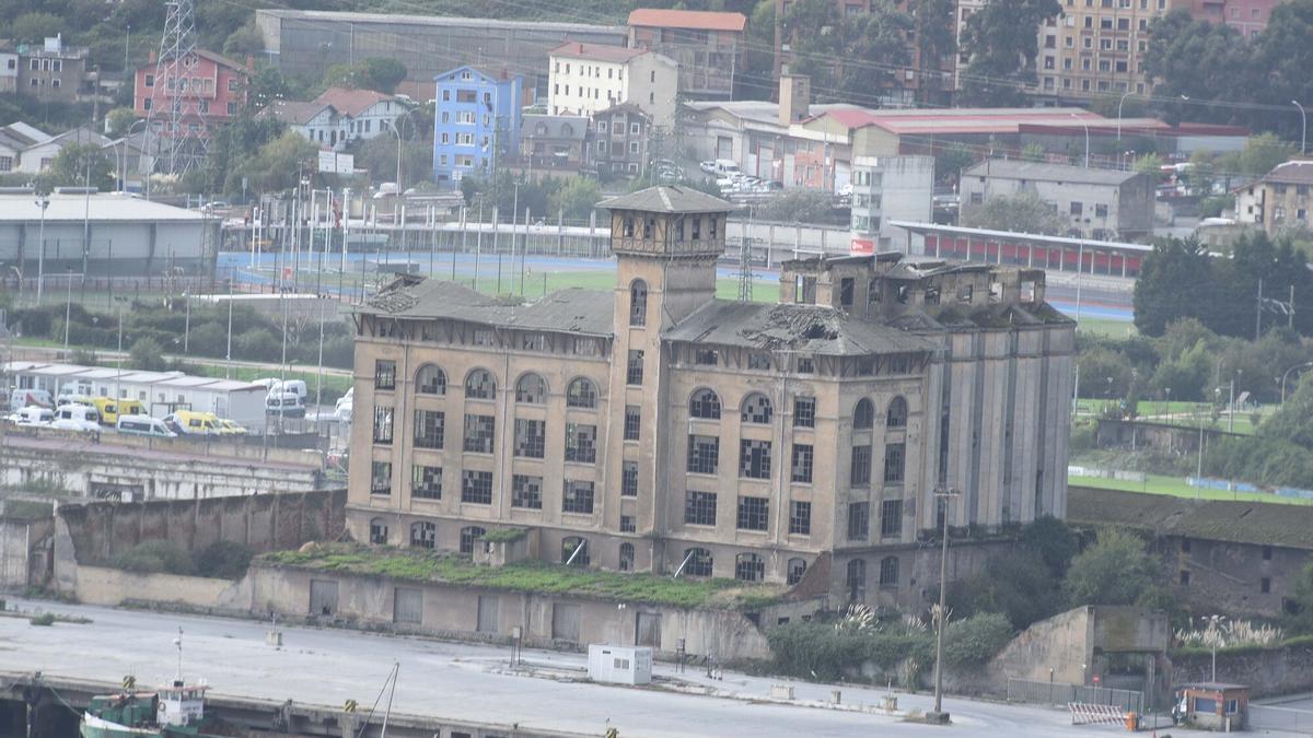 El deterioro del edificio de Molinos Vascos es evidente sobre todo en la cubierta.