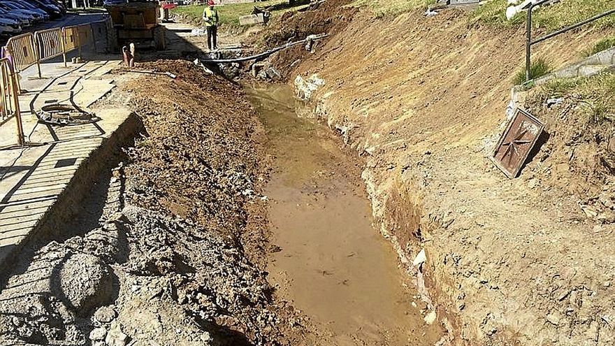 Las obras de renaturalización del río Olazar. | FOTO: N.G.