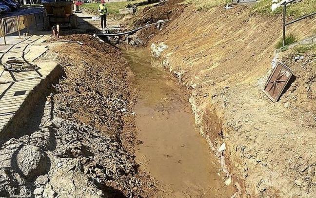 Las obras de renaturalización del río Olazar. | FOTO: N.G.