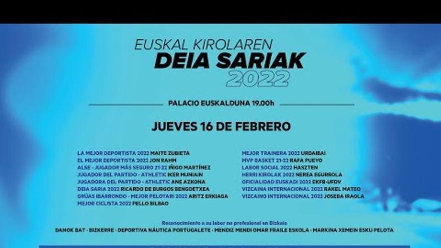 Gala de los premios Deia Kirol Sariak 2022