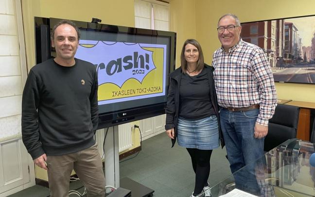 Txema Ezkerra, Lorea Ayús y José Javier Miguel.