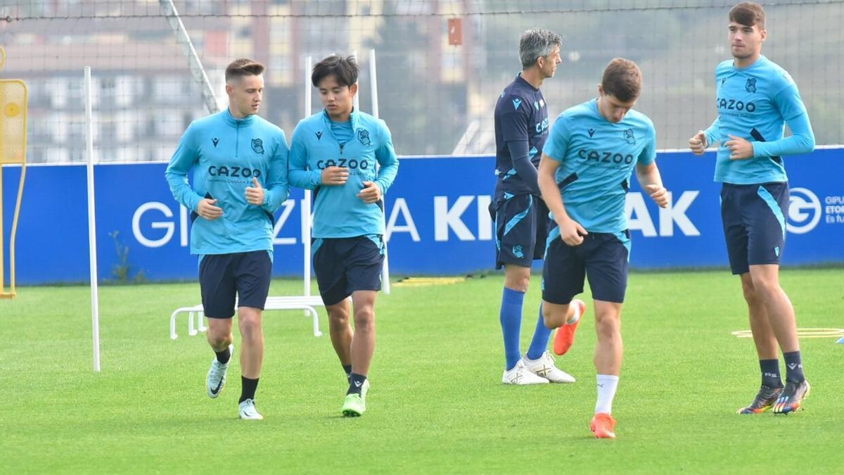 Entrenamiento de la Real Sociedad, previo al partido de hoy