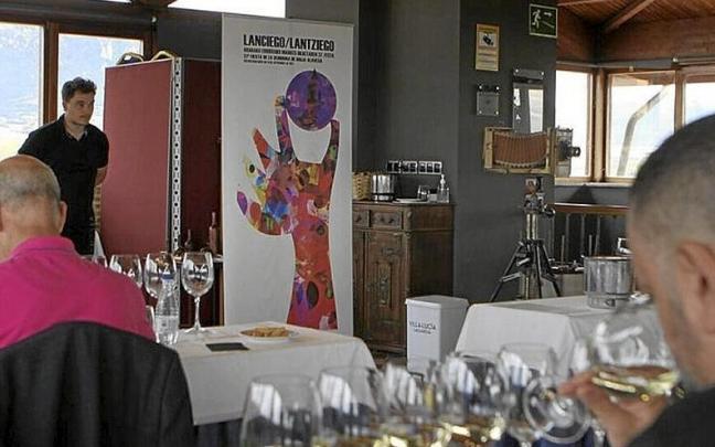Cata de vinos en Lanciego.