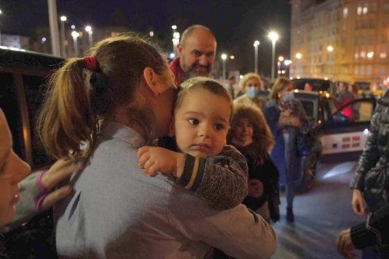 Llegada a Euskadi de una veintena de refugiados de Ucrania.