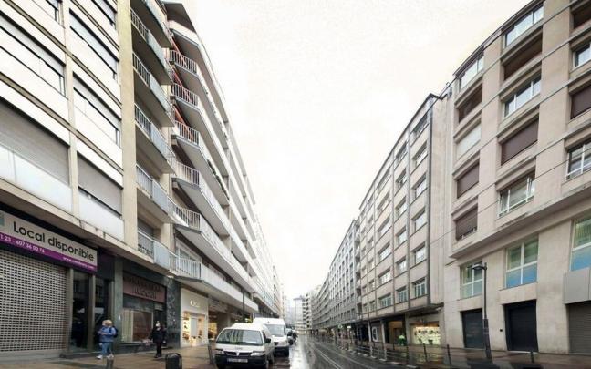 Panorámica de viviendas en el centro de Vitoria.