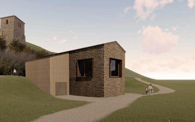 Recreación de la rehabilitación de la Casa del Ermitaño de Arce. 