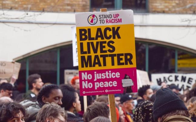 Un cartel de 'Black Lives Matter'. Un cartel de 'Black Lives Matter'.