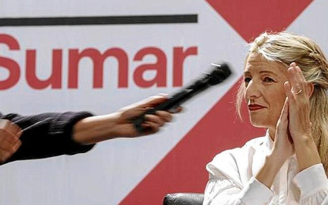 Yolanda Díaz intervino en un acto de la plataforma Sumar en Valladolid.