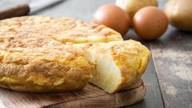 Una jugosa tortilla de patatas.
