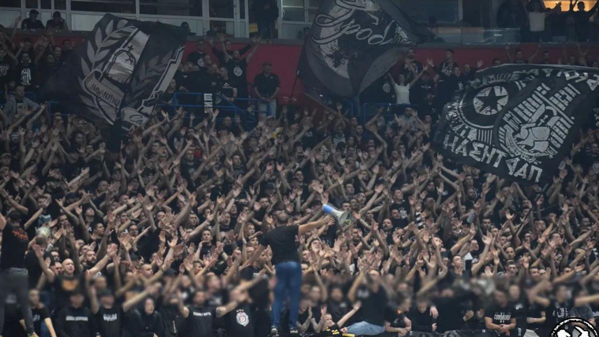 Espectacular ambiente en el Stark Arena, durante el partido entre el Partizan y Mónaco