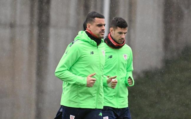 Dani García durante el entrenamiento de este lunes en Lezama para preparar el partido de Copa frente al Espanyol Dani García durante el entrenamiento de este lunes en Lezama para preparar el partido de Copa frente al Espanyol