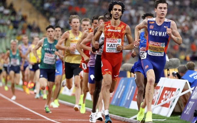 Mohamed Katir durante la carrera.