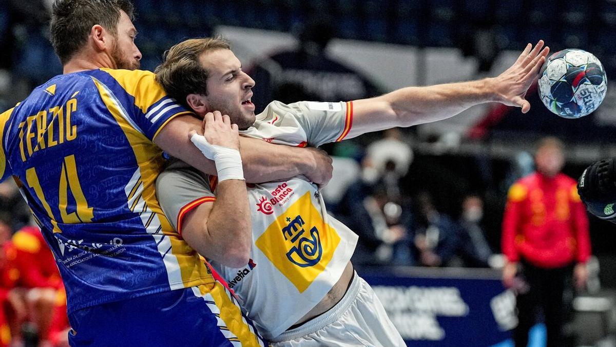 Kauldi Odriozola y Mirsad Terzic, en el Europeo de balonmano de 2022