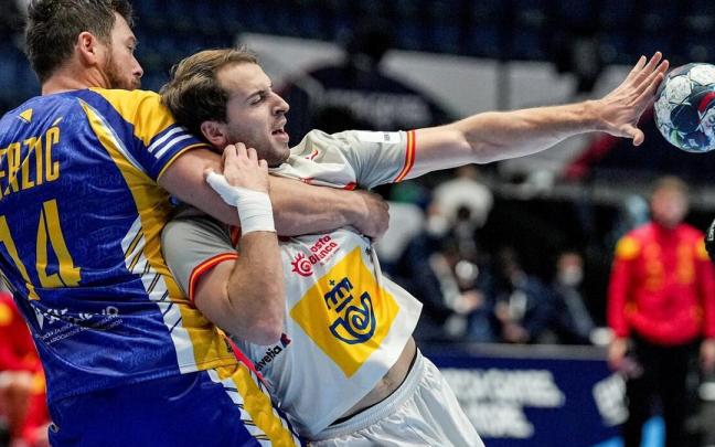 Kauldi Odriozola y Mirsad Terzic, en el Europeo de balonmano de 2022