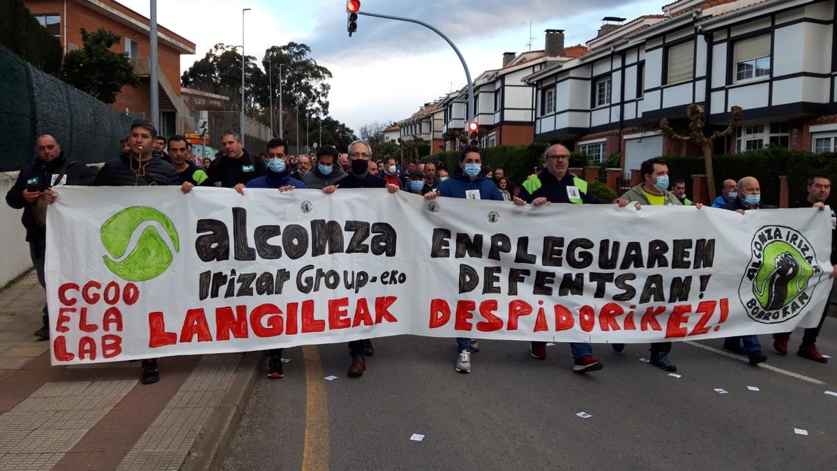 Protesta de trabajadores de Alconza
