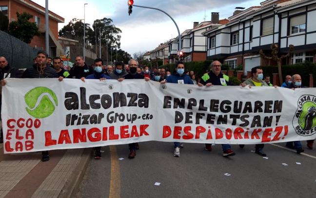 Protesta de trabajadores de Alconza