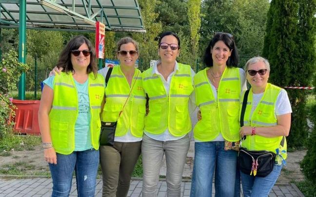 Las enfermeras navarras, en Ucrania.