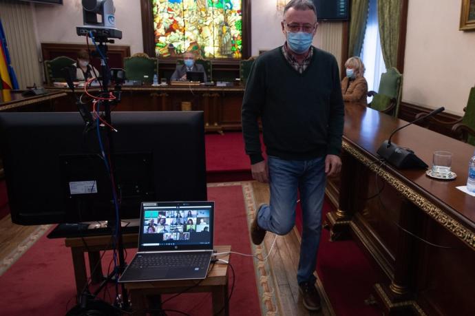 Patxi Leuza, concejal de Geroa Bai en el Ayuntamiento de Pamplona.