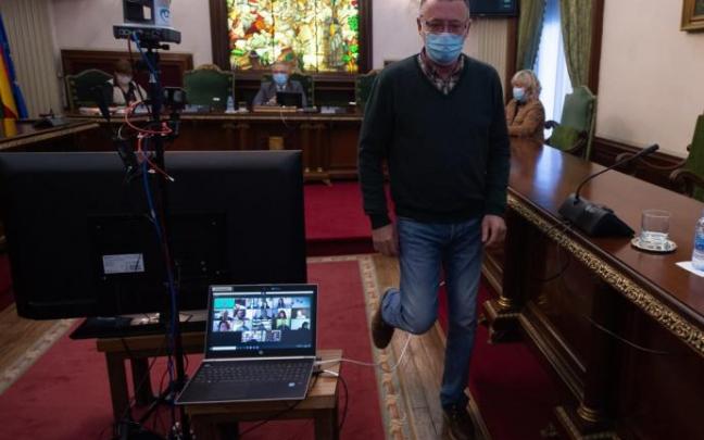 Patxi Leuza, concejal de Geroa Bai en el Ayuntamiento de Pamplona.