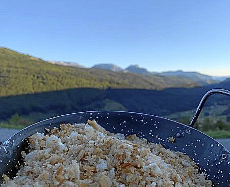 Plato de migas en la Venta de Juan Pito.