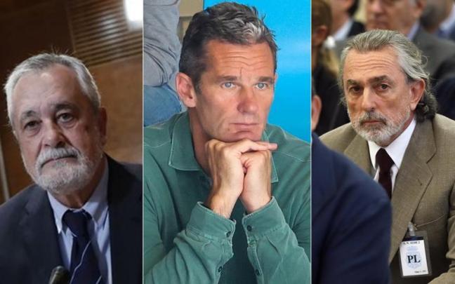 José Antonio Griñán, Iñaki Urdangarin y Francisco Correa, entre los beneficiarios.