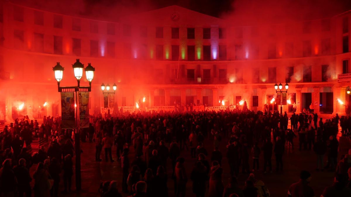 Momentos finales de la manifestación.