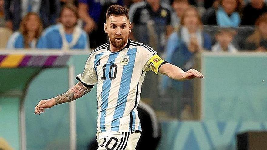 Leo Messi, durante la semifinal frente a Croacia.