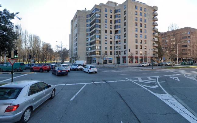 Plaza Juan XXIII de Pamplona, en el barrio de San Juan.