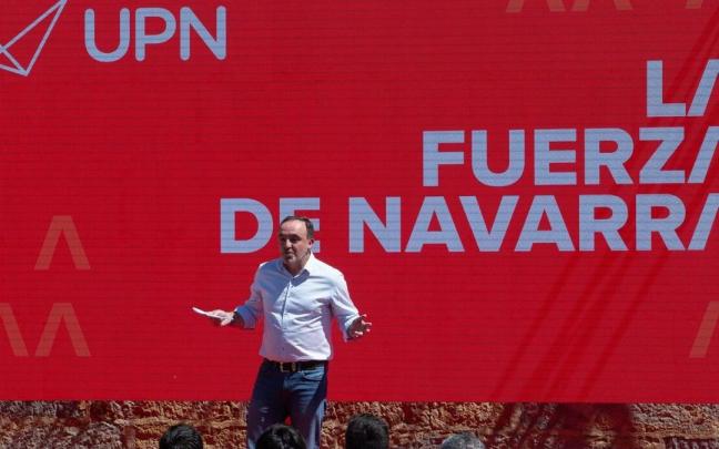 Javier Esparza interviene durante el acto del 28 de mayo Javier Esparza interviene durante el acto del 28 de mayo