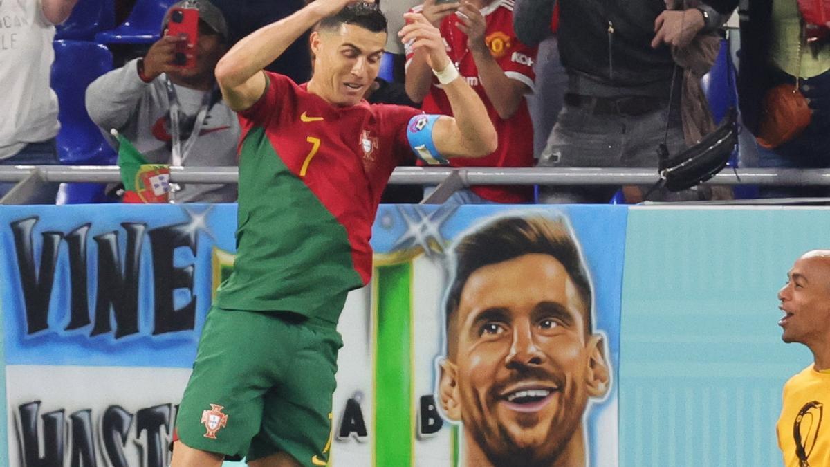 Cristiano Ronaldo celebra su histórico gol ante Ghana.