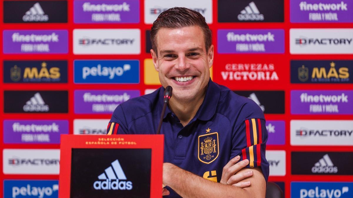 César Azpilicueta, en la rueda de prensa de este sábado.