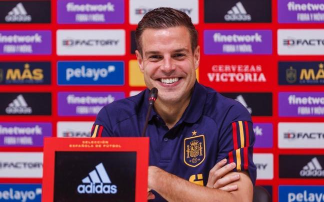 César Azpilicueta, en la rueda de prensa de este sábado.