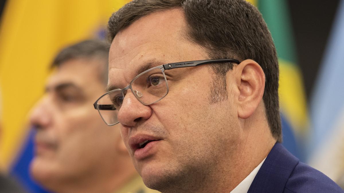 El exministro de Justicia Anderson Torres durante una reunión en Brasilia.