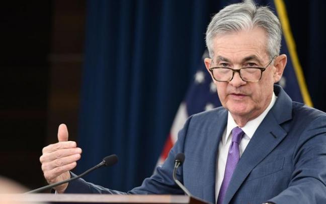El presidente de la Fed, Jerome Powell, durante una rueda de prensa. El presidente de la Fed, Jerome Powell, durante una rueda de prensa.