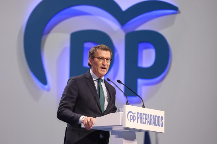 Feijóo, en el congreso del PP.